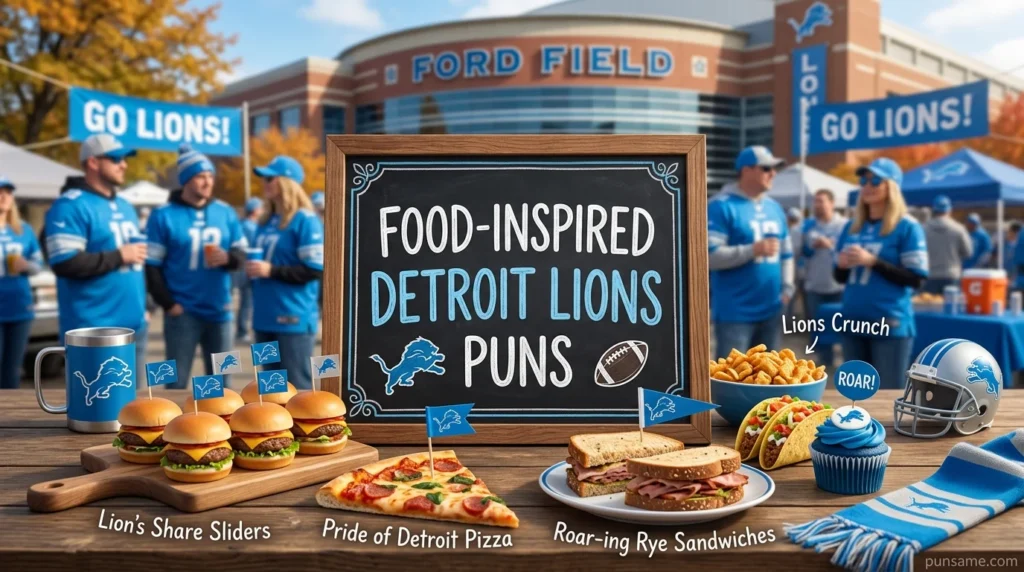 Food-Inspired Detroit Lions Puns
