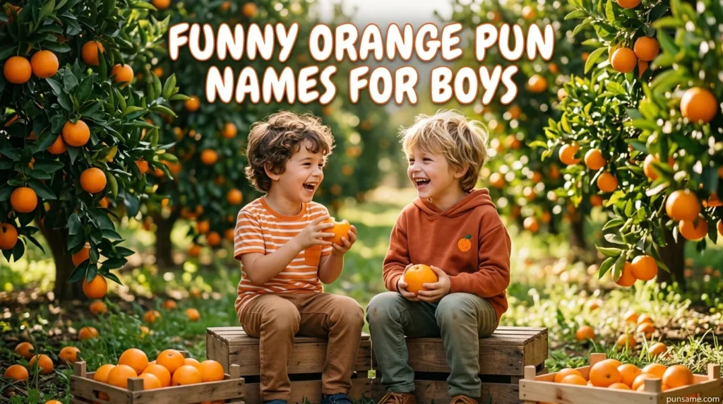 Funny Orange Pun Names for Boys